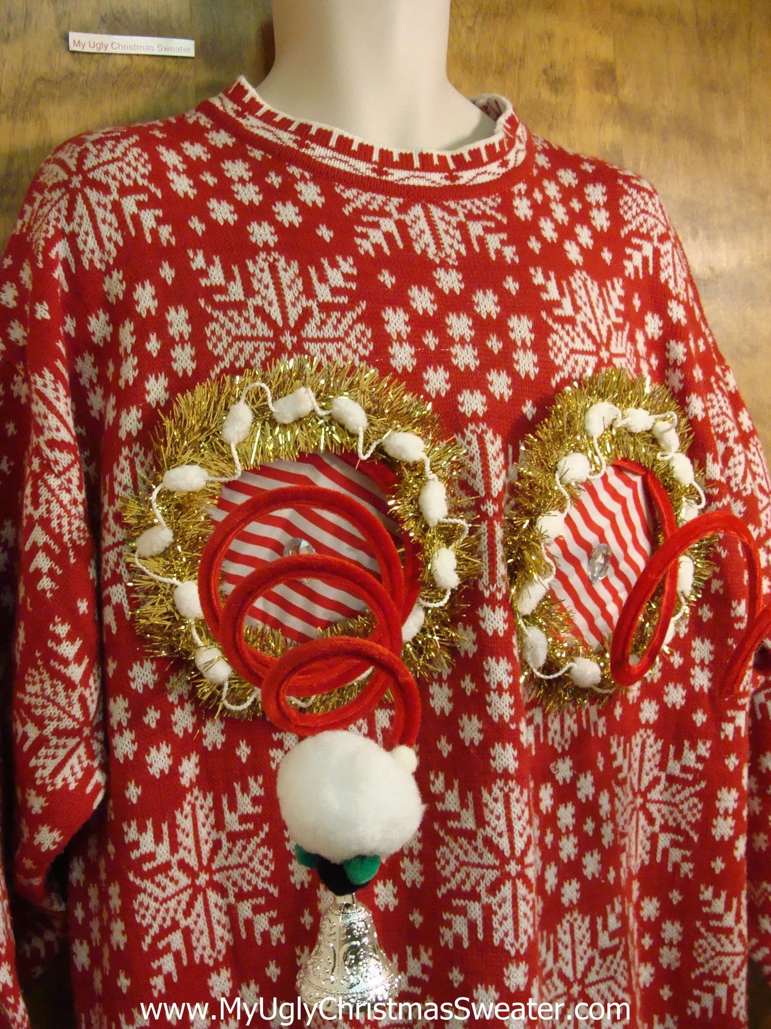 Best Long Red Dress or Sweater with Funny Boobs