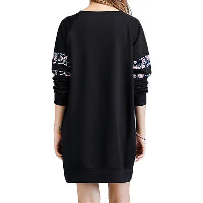 Floral oversize tshirt sweater dress