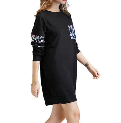 Floral oversize tshirt sweater dress